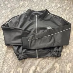 【rshier】ショート丈 トラックジャケット ジャージ F ブラック ライン
