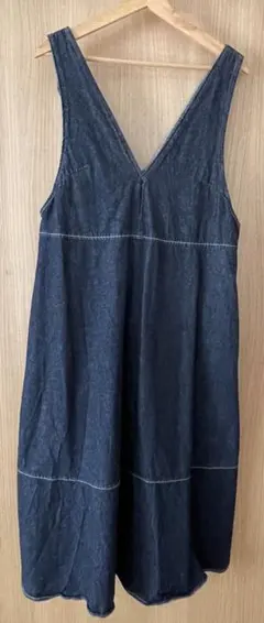 GUデニムジャンパードレスXL