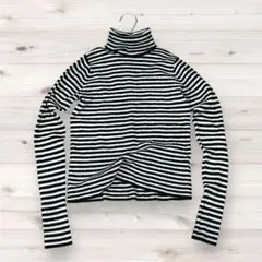 クローラ CROLLA タートルネックニット 長袖 ボーダー