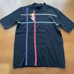 クニオコレクション　レディース 犬の刺繍　半袖ニット　Mサイズ