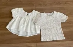 バースデイ tete a tete 白トップス 90cm 2枚セット