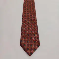 GIVENCHY ジバンシー　花柄 ネクタイ 赤黒 イタリア製　シルク　ブランド