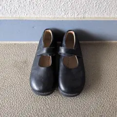 天然皮革　本革　黒いレザー フォーマルシューズ ストラップ付き