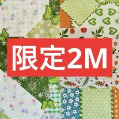 ❣️【限定】お得2M 鮮やかなお花柄 綿100%シーチング生地 1Mずつ