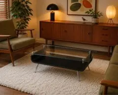 ハヤミ工業 ガラス天板 テレビボード 2段収納 AVラック テレビ台