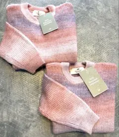 H&M グラデーションニット　カラフルニット 2枚　新品　90 110
