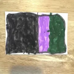 【子供が描いた絵】　R作　テレビのカラーバー　1枚