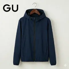GU マウンテンパーカー ネイビー XL フルジップ フード付き アウター