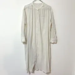コカ　cocaロングシャツワンピ 白 M ナチュラル 2WAY カーディガン