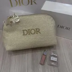 DIOR ノベルティ ポーチ ゴールド