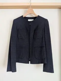 【美品】Ballsey ツイードノーカラージャケット 38 トゥモローランド