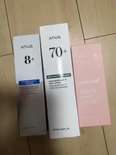 Anua 8+ & 70+ トナー + MediCube ナイトウォーター