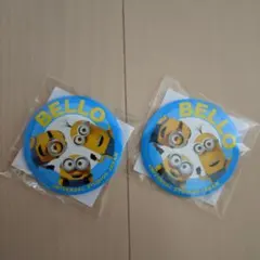 【新品未使用】ミニオン缶バッチ2個セット
