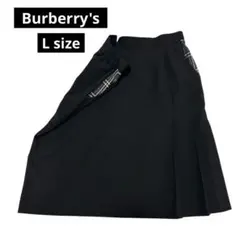 新品 BURBERRY プリーツスカート 黒 チェックポケット　裏地キュロット