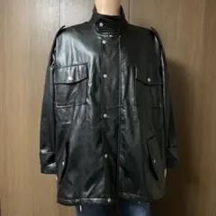 【古着】govern エコレザー オーバーサイズジャケット