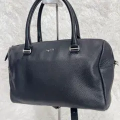 極美品 アニエスベー レザー ハンドバッグ ショルダー ミニボストン 2way