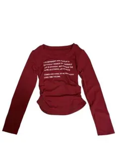 Shein 長袖カットソーボルドー