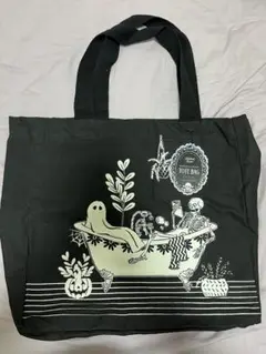 トートバック　髑髏　スカル　ハロウィン　黒