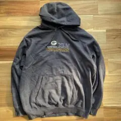 NFL パッカーズ 刺繍 スウェット パーカー ダークグレー XL