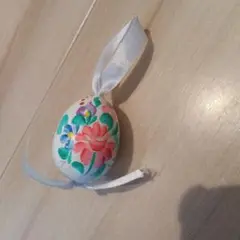 手描き花柄陶器飾りイースターエッグ Budapest