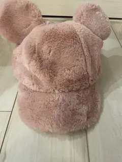 ミッキー耳付きピンクキャップ