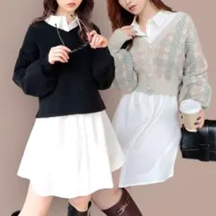 ★リゼクシー［F］完売品◎上品色っぽい◎なめらか◎コルセットシャツワンピース