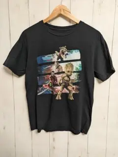 US古着 ガーディアンズオブギャラクシー キャラクター Tシャツ 黒　XL