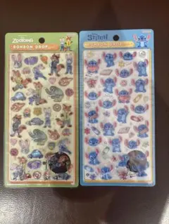 正規品 ボンボンドロップシール ズートピア スティッチ セット