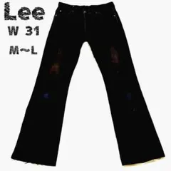 Leeリ- 　後染めブラック フレア ブーツカットデニム　W31 M∼L相当