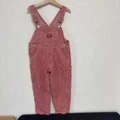 OshKosh B'gosh 赤白ストライプオーバーオール