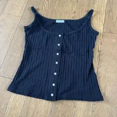 CHAMP-de-mars タンクトップ リブ　キャミソール　M