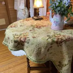 フレンチヴィンテージ 花柄フリル 布団カバー4点セット セミダブル 