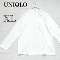 ユニクロ【XL】ソフトタッチ クルーネックＴシャツ 長袖 綿100% ストレッチのサムネイル