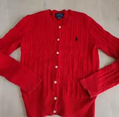 Polo Ralph Lauren レッド カーディガン M8〜10
