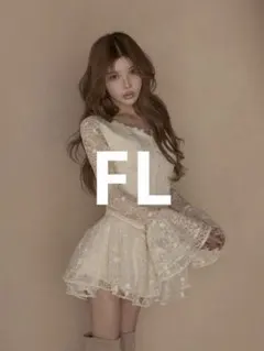 Darich ダーリッチ フェアリーレースフリルミニワンピース　アイボリー　FL