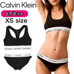 カルバンクライン アンダーウェア 組セット ブラジャー ショーツ 黒×白 XS