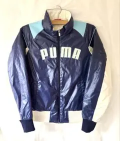 【希少】PUMA プーマ レトロ 中綿トラックジャケット・ネイビー レディースM