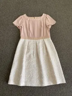 KUMIKYOKU パーティドレス　ワンピース　結婚式　サーモンピンク