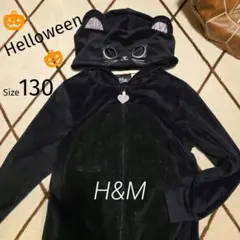 Helloween❣️H&M ❣️猫耳付きフリースコスチューム　130