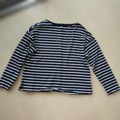 UNIQLO ブラック/ホワイト ボーダー 長袖 S レディース カットソー