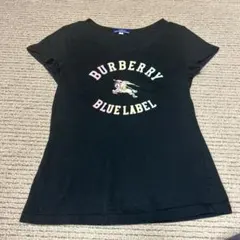 Burberry ブルーレーベル 半袖ニット 38 ブラック胸元ロゴ　バーバリー バーバリー ブルーレーベル 半袖ニット 38 - メルカリ