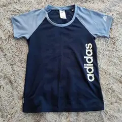 adidas ネイビー/ライトブルー Tシャツ M