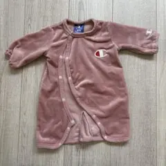 Champion ベロア生地ロンパース 50-60 ピンク
