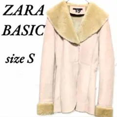 ザラベーシック ムートンコート Aライン ファー S フック 着心地 スリム 品