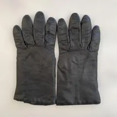 イタリア製　Gloves レディース　レザーグローブ　ブラック　黒革手袋