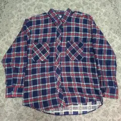 90s WILDERNESS プリネル チェック柄ネルシャツ Mサイズ 古着