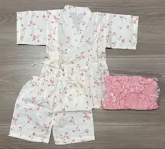 キッズ　甚平　女の子　100