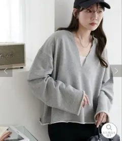 DISCOAT ディスコート 裏毛深Vネックプルオーバー Freeサイズ