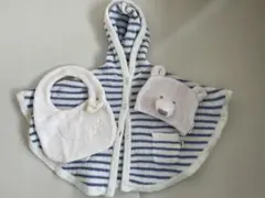 ジェラートピケ　ポンチョ＆スタイ＆帽子