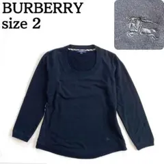 美品★BURBERRY LONDON 長袖カットソー ノバチェック ロゴ刺繡 2